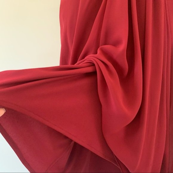 LONDON TIMES Sheer Sleeveless Dress Cranberry Size 4 - Picture 10 of 13